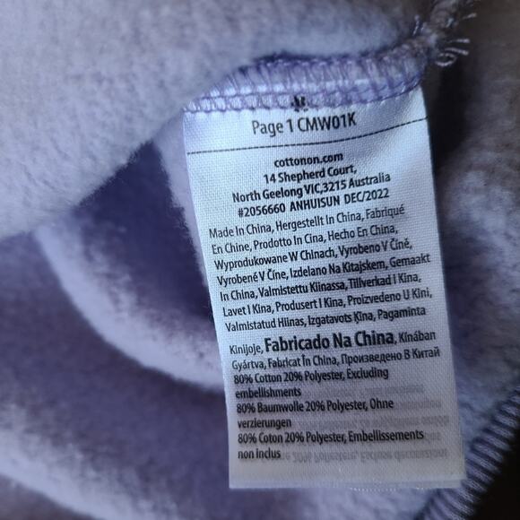 Barbie Cotton On Lavender Sweater with White Logo Women's Size XL - Picture 7 of 9
